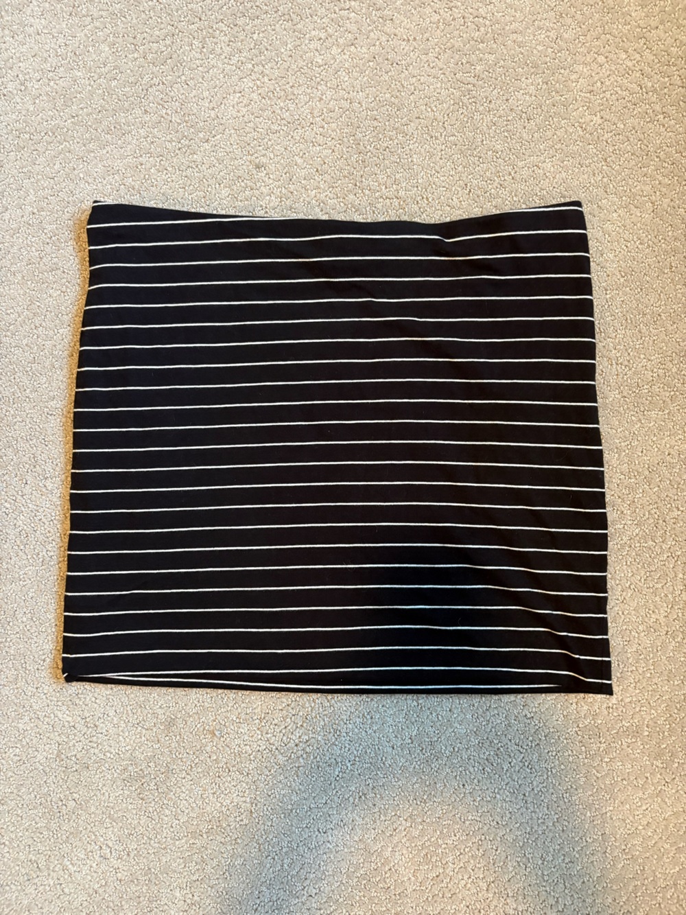 H&M Black and White Striped Mini Skirt